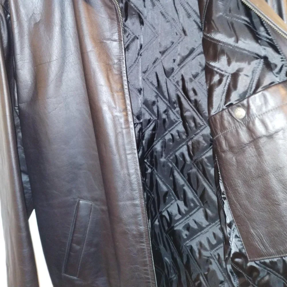 GAP - Leather Jacket - Brown - Size L - Picture 5 of 8